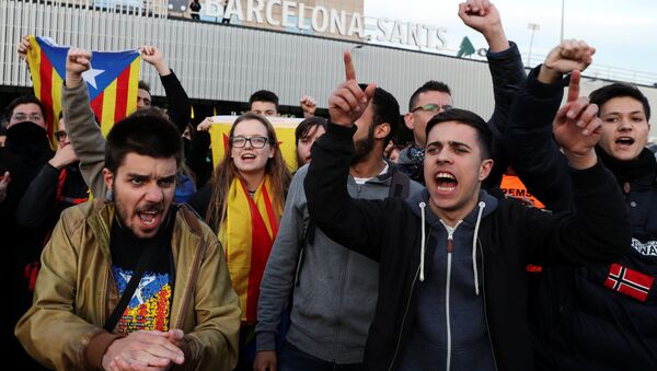 Manifestación en Barcelona - Sputnik Mundo