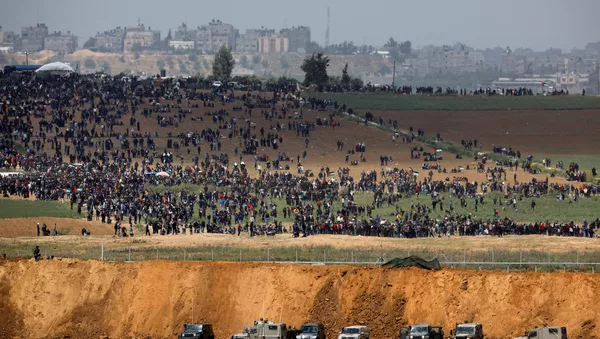 Protestas en la Franja de Gaza - Sputnik Mundo