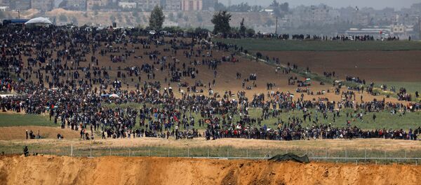 Protestas en la Franja de Gaza - Sputnik Mundo