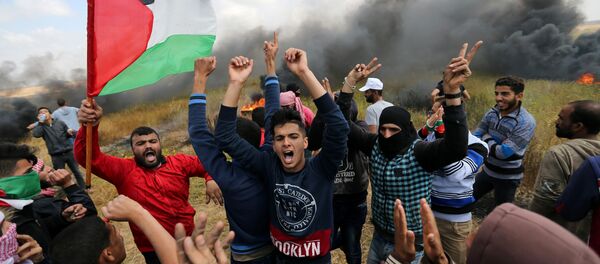 Protestas en Franja de Gaza - Sputnik Mundo
