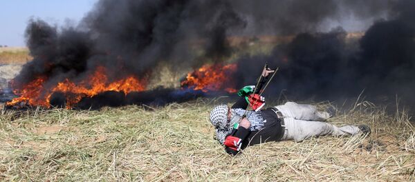 Protestas en Franja de Gaza - Sputnik Mundo