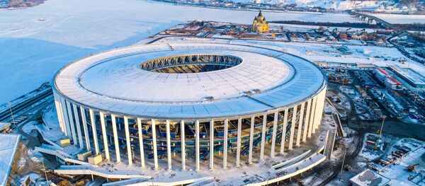 Estadio de Nizhni Nóvgorod en construcción Estadio de Nizhni Nóvgorod en construcción - Sputnik Mundo
