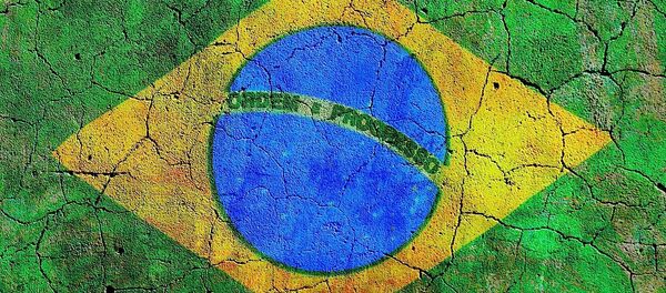 Grafiti de la bandera de Brasil - Sputnik Mundo