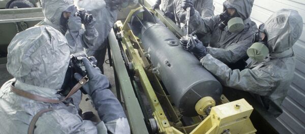 Preparativos para una demostración de tecnología soviética para la destrucción de municiones químicas - Sputnik Mundo