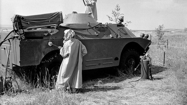 Los empleados de la base militar rusa en la ciudad de Shijani, en la región de Sarátov - Sputnik Mundo