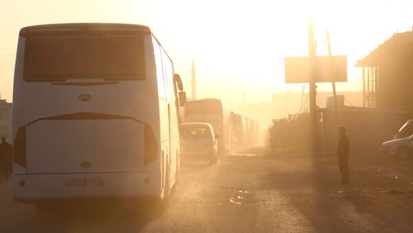 Evacuación de los radicales en Siria (Archivo) - Sputnik Mundo