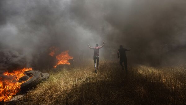 Protestas de los palestinos de Gaza en la frontera con Israel - Sputnik Mundo