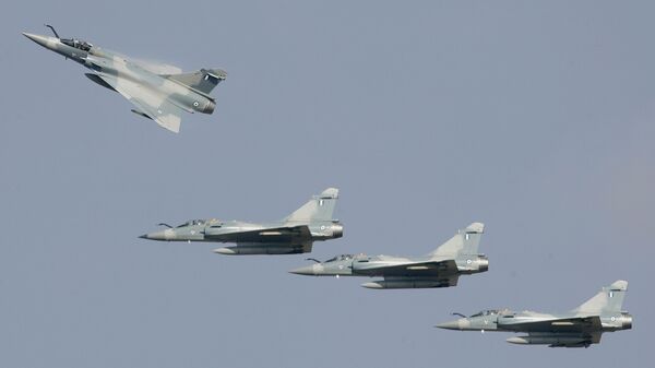 Cazas griegos Dassault Mirage 2000-5 (archivo) - Sputnik Mundo