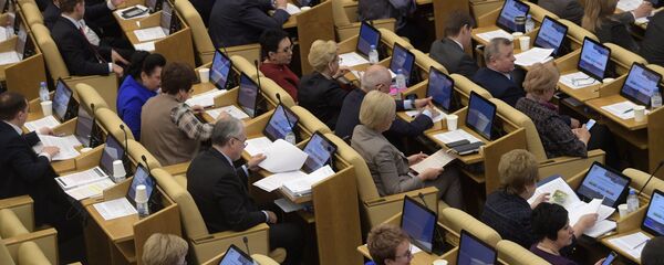 Una sesión plenaria de la Duma estatal (Cámara Baja del Parlamento ruso) - Sputnik Mundo
