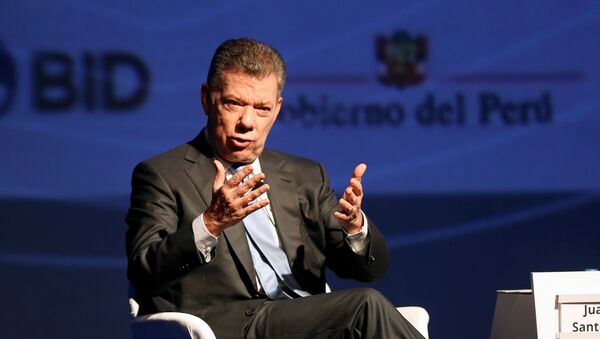 Juan Manuel Santos, presidente de Colombia Juan Manuel Santos, presidente de Colombia - Sputnik Mundo