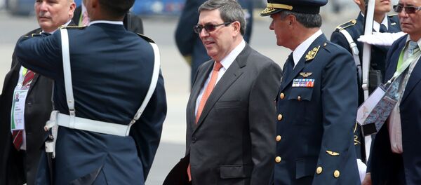 Bruno Rodríguez Parrilla, ministro de Exteriores de Cuba (centro) - Sputnik Mundo