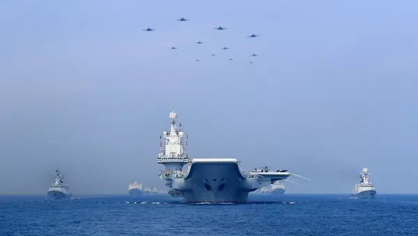 Un grupo naval chino en el mar del Sur de China