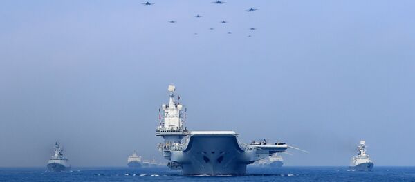Un grupo naval chino en el mar del Sur de China Un grupo naval chino en el mar del Sur de China - Sputnik Mundo