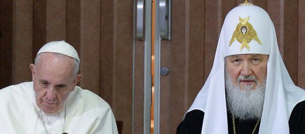 Patriarca ruso Kiril y papa Francisco (archivo) Patriarca ruso Kiril y papa Francisco (archivo) - Sputnik Mundo