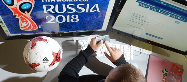 La venta de entradas para el Mundial Rusia 2018 en el sitio web de la FIFA (archivo) - Sputnik Mundo