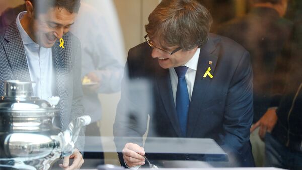 Carles Puigdemont, expresidente de Cataluña Carles Puigdemont, expresidente de Cataluña - Sputnik Mundo