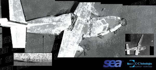 Un avión encontrado por un vehículo autónomo submarino de la empresa Sistemas Electrónicos Acuáticos - Sputnik Mundo