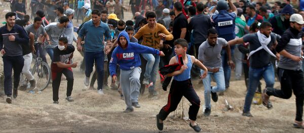 Manifestaciones de los palestinos en la Franja de Gaza - Sputnik Mundo