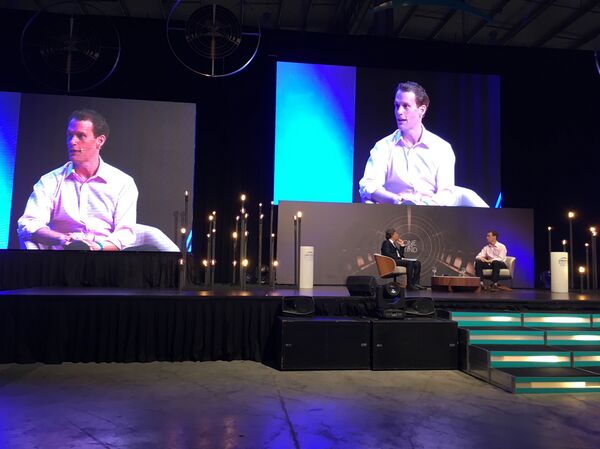 George Gordon director regional de Uber, durante su presentación en el America Business Forum en Uruguay  - Sputnik Mundo