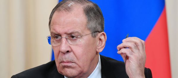 Serguéi Lavrov, ministro de Asuntos Exteriores de Rusia durante la rueda de prensa con la ministra de Exteriores de Austria, Karin Kneissl - Sputnik Mundo