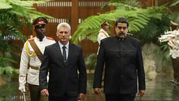 Miguel Díaz-Canel y su homólogo venezolano, Nicolás Maduro - Sputnik Mundo