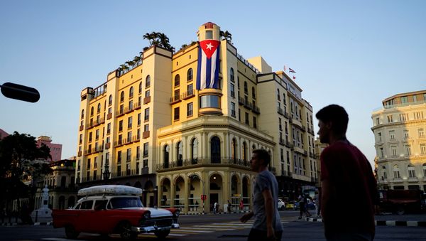Bandera de Cuba en la Habana Bandera de Cuba en la Habana - Sputnik Mundo