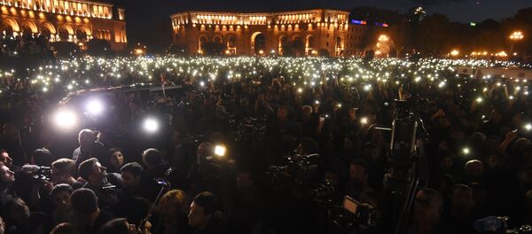 Demonstraciones en Ereván, Armenia - Sputnik Mundo