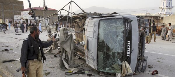 El lugar de la explosión en Quetta, Pakistán El lugar de la explosión en Quetta, Pakistán - Sputnik Mundo
