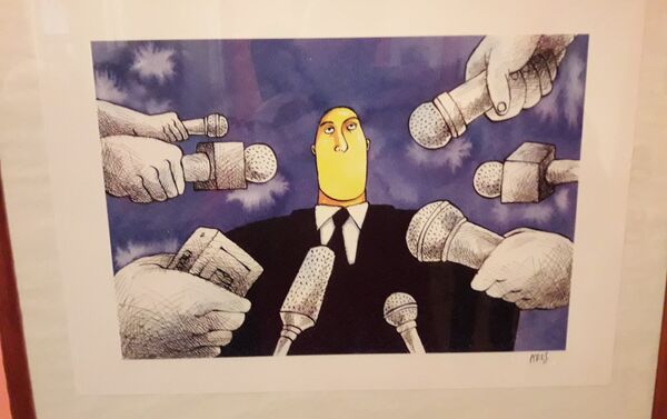 Una de las caricaturas de Ares - Sputnik Mundo