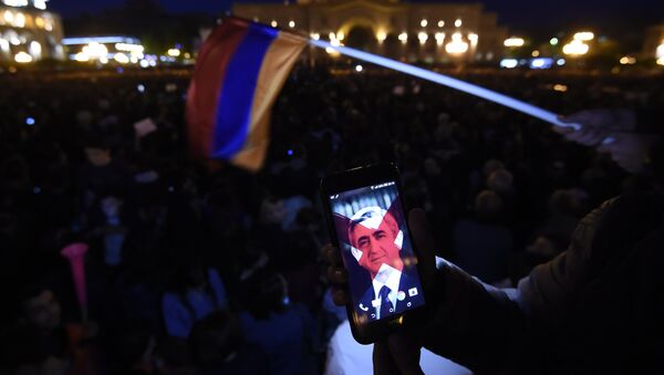 Protestas en Ereván, Armenia Protestas en Ereván, Armenia - Sputnik Mundo