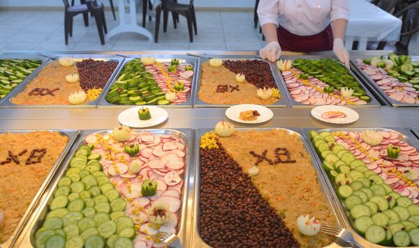 El comedor de Hmeymim El comedor de Hmeymim - Sputnik Mundo