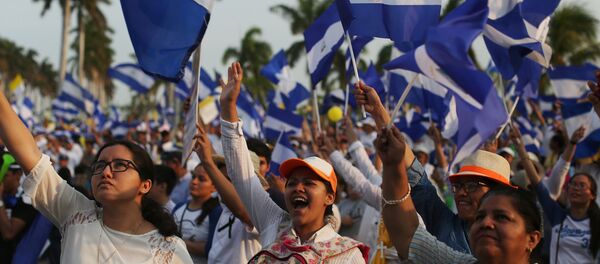 Manifestación en Managua, Nicaragua - Sputnik Mundo