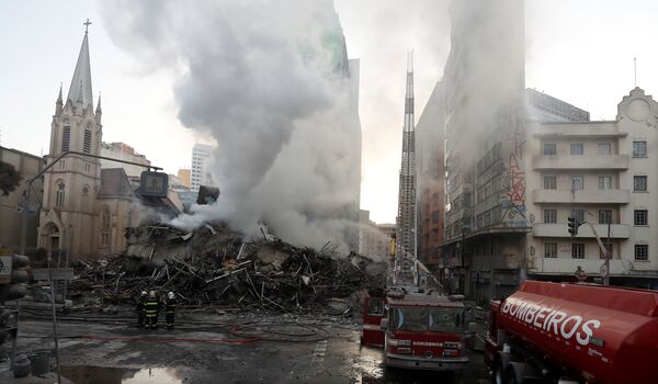 La situación en Sao Paulo, Brasil, tras el incendio - Sputnik Mundo