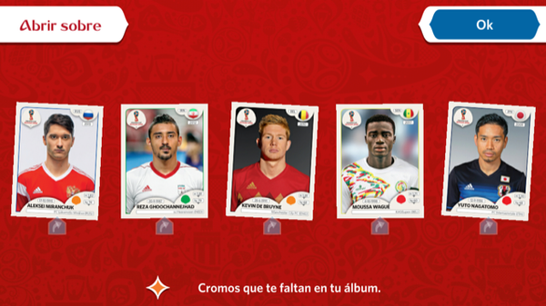 Algunas de las estampillas del álbum digital Panini sobre el Mundial de Rusia 2018 Algunas de las estampillas del álbum digital Panini sobre el Mundial de Rusia 2018 - Sputnik Mundo