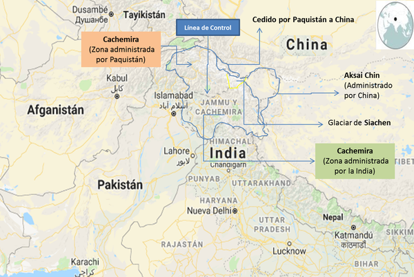 Mapa de Jammu y Cachemira - Sputnik Mundo