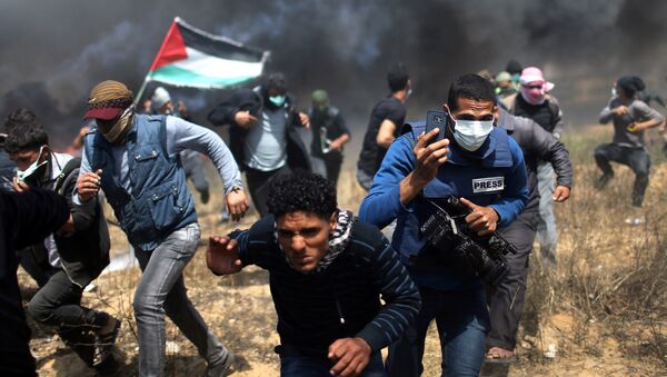 Protestas de los palestinos de Gaza en la frontera con Israel - Sputnik Mundo