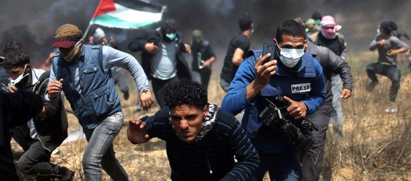 Protestas de los palestinos de Gaza en la frontera con Israel - Sputnik Mundo