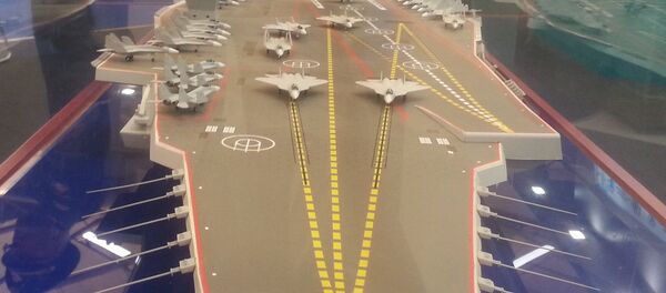 Modelo del portaviones de proyecto 23000 Shtorm (archivo) - Sputnik Mundo