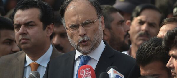 El ministro del Interior pakistaní, Ahsan Iqbal El ministro del Interior pakistaní, Ahsan Iqbal - Sputnik Mundo