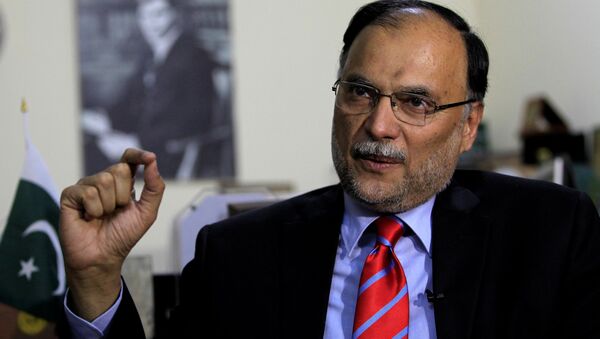 El ministro del Interior pakistaní, Ahsan Iqbal - Sputnik Mundo