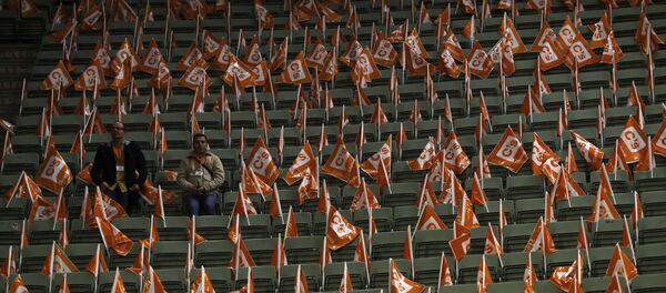 Banderas de Ciudadanos, un partido político español - Sputnik Mundo