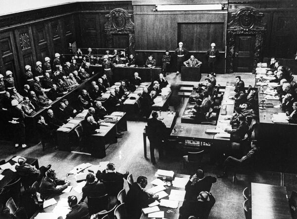 El Juicio de Núremberg, una de las sesiones del Tribunal de Guerra Internacional El Juicio de Núremberg, una de las sesiones del Tribunal de Guerra Internacional - Sputnik Mundo