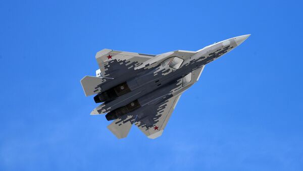 El Su-57 ruso, estrenado durante el Desfile de la Victoria - Sputnik Mundo