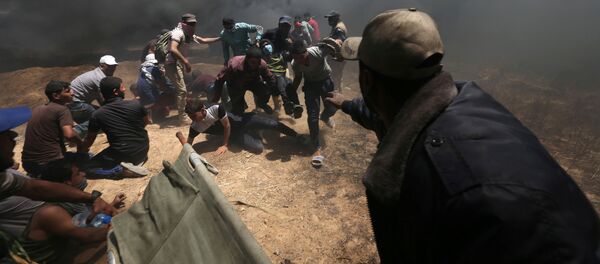 Protestas en Gaza - Sputnik Mundo