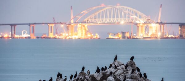 La construcción del puente de Crimea - Sputnik Mundo