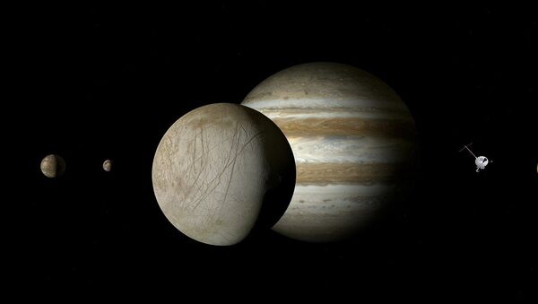 Europa, una luna de Júpiter Europa, una luna de Júpiter - Sputnik Mundo