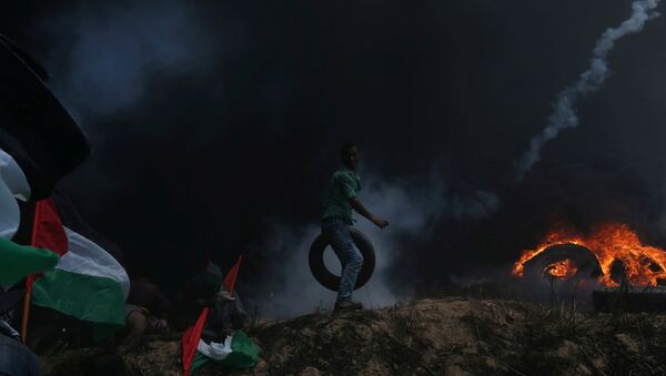 Protestas en Gaza Protestas en Gaza - Sputnik Mundo