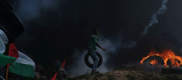 Protestas en Gaza - Sputnik Mundo