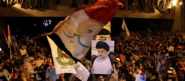 Seguidores de Muqtada Sadr celebran su victoria en las elecciones parlamentaria en Bagdad - Sputnik Mundo