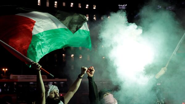 Manifestación de los palestinos por los acontecimientos en Gaza - Sputnik Mundo